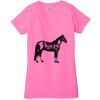 Ladies' Jersey Short-Sleeve Deep V-Neck T-Shirt Thumbnail