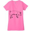 Ladies' Jersey Short-Sleeve Deep V-Neck T-Shirt Thumbnail