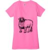 Ladies' Jersey Short-Sleeve Deep V-Neck T-Shirt Thumbnail