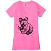 Ladies' Jersey Short-Sleeve Deep V-Neck T-Shirt Thumbnail