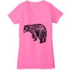 Ladies' Jersey Short-Sleeve Deep V-Neck T-Shirt Thumbnail