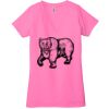 Ladies' Jersey Short-Sleeve Deep V-Neck T-Shirt Thumbnail