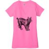 Ladies' Jersey Short-Sleeve Deep V-Neck T-Shirt Thumbnail