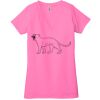 Ladies' Jersey Short-Sleeve Deep V-Neck T-Shirt Thumbnail