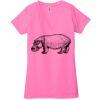 Ladies' Jersey Short-Sleeve Deep V-Neck T-Shirt Thumbnail