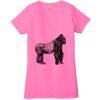 Ladies' Jersey Short-Sleeve Deep V-Neck T-Shirt Thumbnail