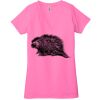 Ladies' Jersey Short-Sleeve Deep V-Neck T-Shirt Thumbnail