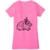 Ladies' Jersey Short-Sleeve Deep V-Neck T-Shirt Thumbnail