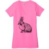 Ladies' Jersey Short-Sleeve Deep V-Neck T-Shirt Thumbnail