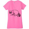 Ladies' Jersey Short-Sleeve Deep V-Neck T-Shirt Thumbnail