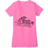 Ladies' Jersey Short-Sleeve Deep V-Neck T-Shirt Thumbnail