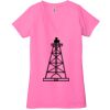 Ladies' Jersey Short-Sleeve Deep V-Neck T-Shirt Thumbnail