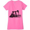 Ladies' Jersey Short-Sleeve Deep V-Neck T-Shirt Thumbnail