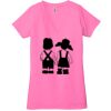 Ladies' Jersey Short-Sleeve Deep V-Neck T-Shirt Thumbnail