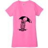 Ladies' Jersey Short-Sleeve Deep V-Neck T-Shirt Thumbnail