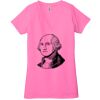 Ladies' Jersey Short-Sleeve Deep V-Neck T-Shirt Thumbnail