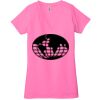 Ladies' Jersey Short-Sleeve Deep V-Neck T-Shirt Thumbnail