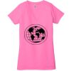 Ladies' Jersey Short-Sleeve Deep V-Neck T-Shirt Thumbnail