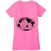 Ladies' Jersey Short-Sleeve Deep V-Neck T-Shirt Thumbnail