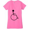 Ladies' Jersey Short-Sleeve Deep V-Neck T-Shirt Thumbnail