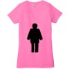 Ladies' Jersey Short-Sleeve Deep V-Neck T-Shirt Thumbnail
