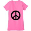 Ladies' Jersey Short-Sleeve Deep V-Neck T-Shirt Thumbnail