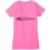 Ladies' Jersey Short-Sleeve Deep V-Neck T-Shirt Thumbnail