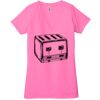 Ladies' Jersey Short-Sleeve Deep V-Neck T-Shirt Thumbnail