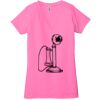 Ladies' Jersey Short-Sleeve Deep V-Neck T-Shirt Thumbnail