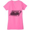 Ladies' Jersey Short-Sleeve Deep V-Neck T-Shirt Thumbnail