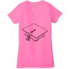 Ladies' Jersey Short-Sleeve Deep V-Neck T-Shirt Thumbnail