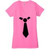 Ladies' Jersey Short-Sleeve Deep V-Neck T-Shirt Thumbnail