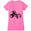 Ladies' Jersey Short-Sleeve Deep V-Neck T-Shirt Thumbnail