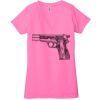 Ladies' Jersey Short-Sleeve Deep V-Neck T-Shirt Thumbnail