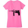 Ladies' Jersey Short-Sleeve Deep V-Neck T-Shirt Thumbnail