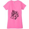 Ladies' Jersey Short-Sleeve Deep V-Neck T-Shirt Thumbnail