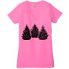 Ladies' Jersey Short-Sleeve Deep V-Neck T-Shirt Thumbnail