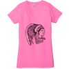 Ladies' Jersey Short-Sleeve Deep V-Neck T-Shirt Thumbnail