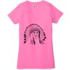 Ladies' Jersey Short-Sleeve Deep V-Neck T-Shirt Thumbnail