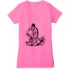 Ladies' Jersey Short-Sleeve Deep V-Neck T-Shirt Thumbnail
