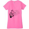 Ladies' Jersey Short-Sleeve Deep V-Neck T-Shirt Thumbnail