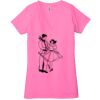 Ladies' Jersey Short-Sleeve Deep V-Neck T-Shirt Thumbnail