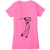 Ladies' Jersey Short-Sleeve Deep V-Neck T-Shirt Thumbnail