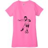 Ladies' Jersey Short-Sleeve Deep V-Neck T-Shirt Thumbnail