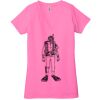 Ladies' Jersey Short-Sleeve Deep V-Neck T-Shirt Thumbnail