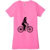 Ladies' Jersey Short-Sleeve Deep V-Neck T-Shirt Thumbnail
