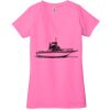 Ladies' Jersey Short-Sleeve Deep V-Neck T-Shirt Thumbnail