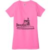 Ladies' Jersey Short-Sleeve Deep V-Neck T-Shirt Thumbnail