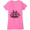 Ladies' Jersey Short-Sleeve Deep V-Neck T-Shirt Thumbnail