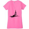 Ladies' Jersey Short-Sleeve Deep V-Neck T-Shirt Thumbnail